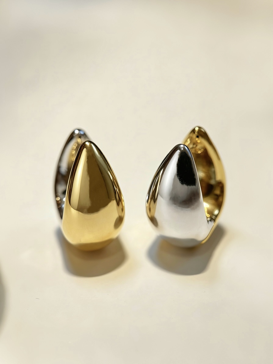 18K双色耳环